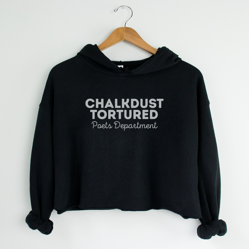 Chalkdust Tortured Poets Dept. Crop Hoodie